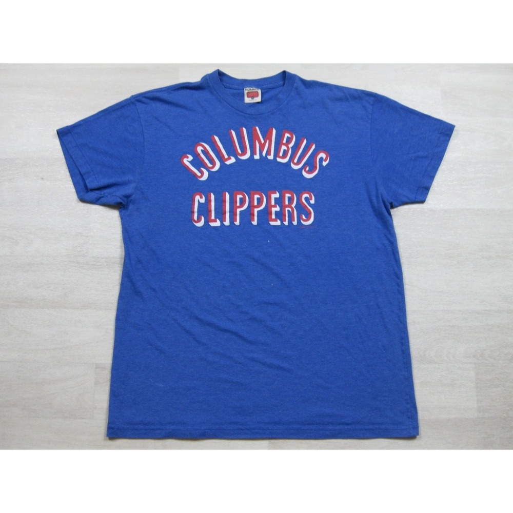 Homage Columbus Clippers Baseball T Shirt Men's (XL) MILB Retro Ohio USA Made